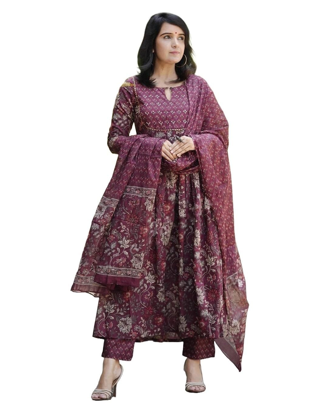 Alvami Women Printed Kurta and Pant Set with Dupatta