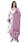 Arayna Women's Cotton Printed Floral Straight Kurta with Palazzo Pants and Dupatta