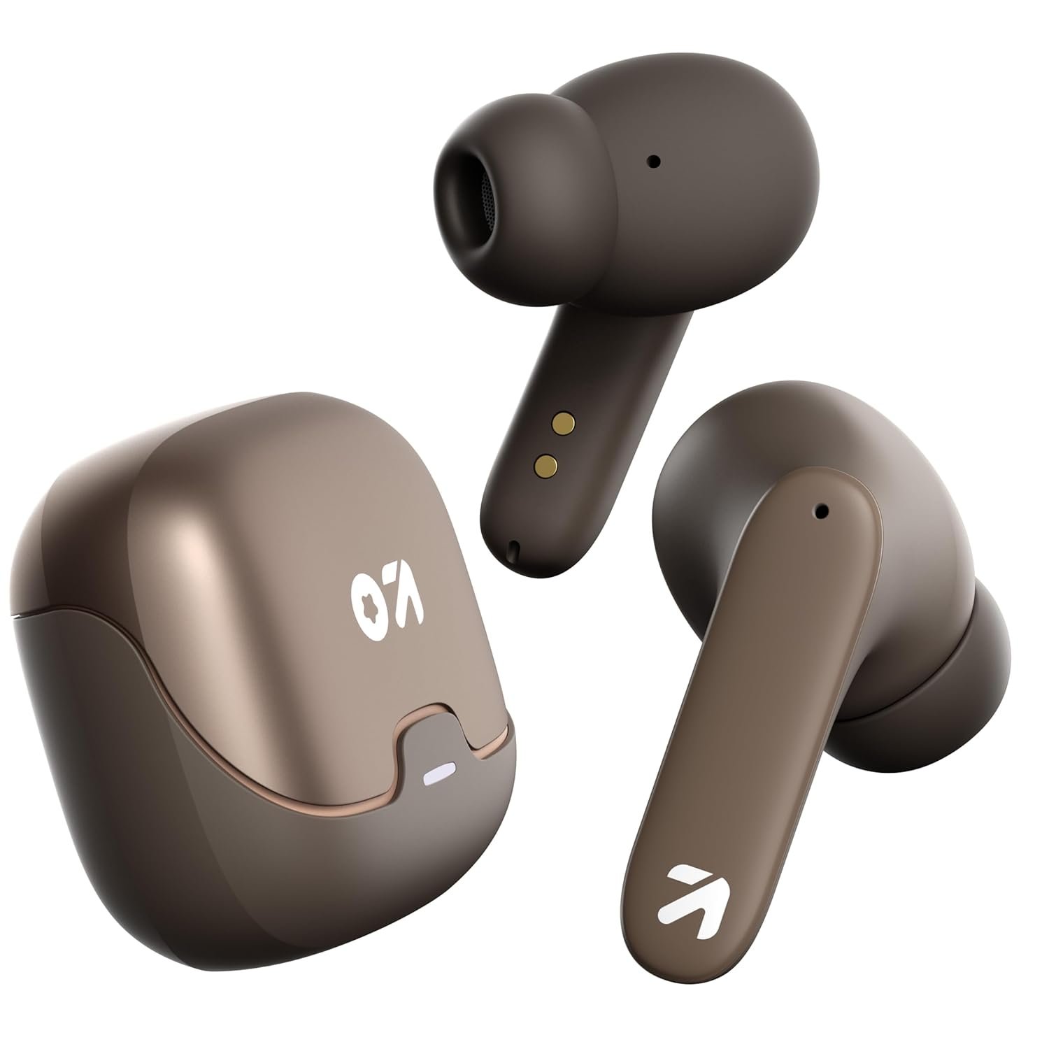 Boult Audio Z40 True Wireless in Ear Earbuds with 60H Playtime, Zen™ ENC Mic, Low Latency Gaming, Type-C Fast Charging, Made in India, 10mm Rich Bass Drivers, IPX5, Bluetooth 5.3 Ear Buds TWS (Brown)