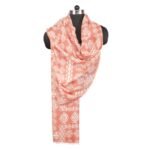 Cashmere Craft Coral Off White 100% Wool Scarf (70x180 cm)