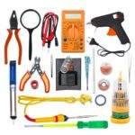 Electronic Spices 17 IN 1 25watt Soldering Iron Starter Kit With Glue Gun For DIY Craft and Electronic & Industrial Work