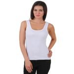 Friskers White Cotton Tank top