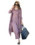 GoSriKi Women's Rayon Blend Solid Straight Kurta with Pant & Dupatta