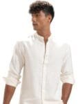Highlander Men's Relaxed Fit Shirts | Checked | Long Sleeves | Mandarin Collar | Casual Shirts | Stylish Shirt