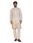 Jompers Embroidered and Sequins Silk Blend Kurta Pyjama Set