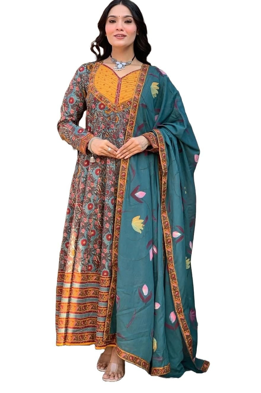 KLOSIA Women’s Viscose Kurta and Pant with Dupatta Set
