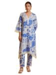 LookMark Women's Cotton Blend Floral Kurta Set