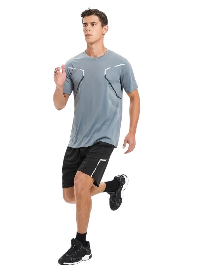 Lymio Polyester T-Shirt and Shorts Cord Set for Men (Men Cord Set 08-11)