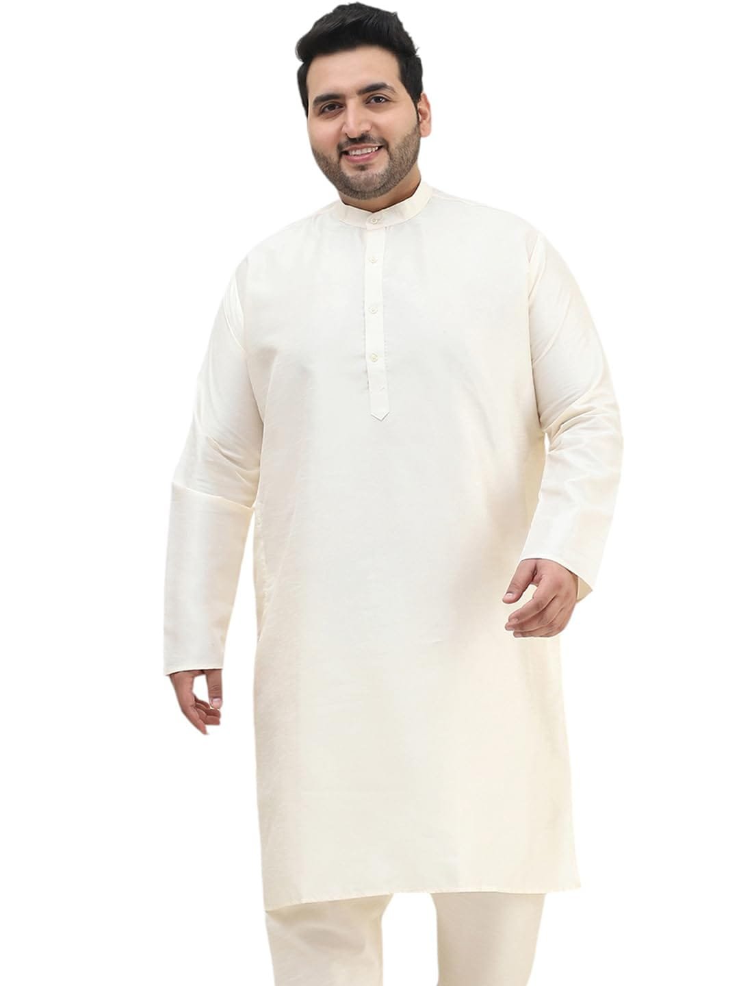 SOJANYA Plus (Since 1958) Men’s Silk Blend Booti Only Long Kurta