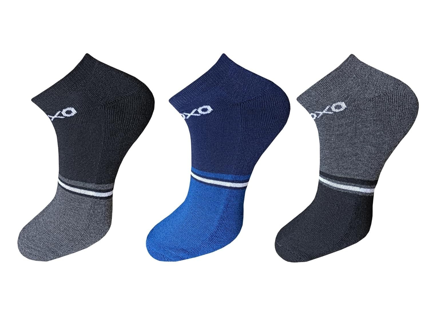 SPANCIA™ Men Multicolor Breathable Net design Combed Cotton Ankle Length Socks – Free Size (Pack Of 3) DN-1-20