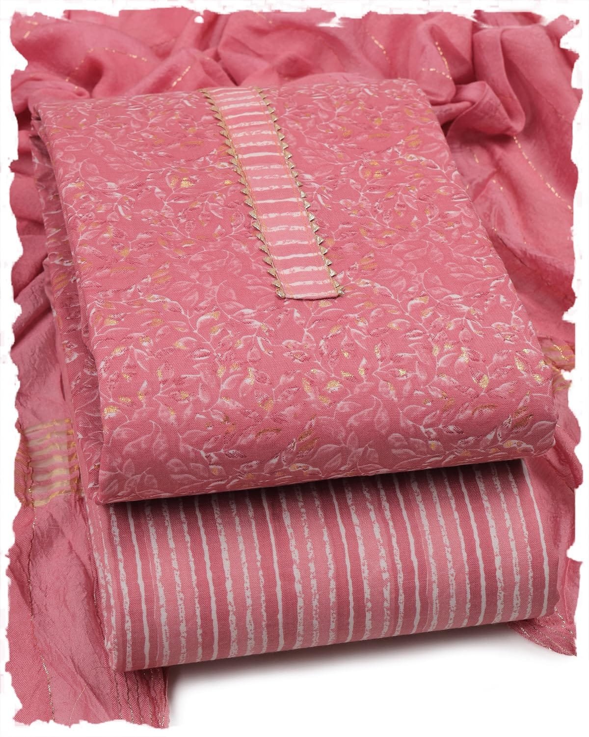 Sun Fashion And Lifestyle Women’s Cotton Blend Unstitched Printed Salwar Suit Dress Material