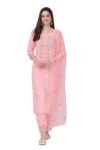 TRENDMALLS Women's Cotton Embroidery Salwar Suit Set Kurta Pant with Dupatta Kurta Set for Women