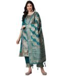 VredeVogel Women'S Cotton Silk Jacquard Kurta Set