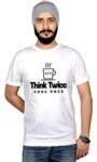 Workshop Graphic Printed T-Shirt for Men & Women | Think Twice Code Once Funny Quotes Gifts for Coder and Geek Expert