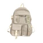CALANDIS™ School Backpack for Teen Girls Cute Laptop Backpack Casual Daypack Beige