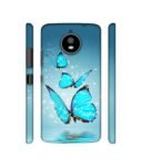 Casotec Back Cover for Motorola Moto E4 Plus (Plastic | Multicolour | Flying Butterflies)