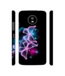 Casotec Butterflies Neon Light Design 3D Printed Hard Back Case Cover for Motorola Moto E4 Plus