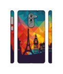 Casotec Colored Paris Design 3D Printed Plastic Hard Back Cover for Huawei Honor 6X (Multicolour)