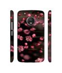 Casotec Plastic Pink Flowers Design 3D Printed Hard Back Cover/Cover for Motorola Moto G5- Multicolour