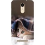 Casotec Sleepy Kitten Design Hard Back Case Cover for Xiaomi Redmi Note 3