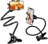 SWAPKART Flexible Mobile Tabletop Stand, Metal Built, Heavy Duty Foldable Lazy Bracket Clip Mount Multi Angle Clamp for All Smartphones (Pack of 1), Multi Color