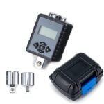 ThreeH 1/2''(1.5 To 147.6 Ft-Lbs.) Heavy Duty Digital Torque Adapter With Led&Buzzer Alert (1/2'' Drive & Includes Adapters For 3/8'' And 1/4''), Fixed Square, 12 cm