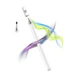 Tukzer Stylus Pen V2.0|Universal Capacitive Touchscreen Pen with Fine Point Disc Tip, Magnetic Cap & Lightweight Aluminum Body| Compatible with iOS, Android & All Touchscreen Devices – Pearl White