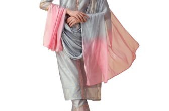 EthnicJunction Women's Chanderi Silk Jacquard Straight Kurta Pant with Dupatta