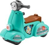 Fisher-Price Laugh & Learn Toddler Ride-On Toy, Smart Stages Cruise Along Scooter with Lights Music and Learning for Ages 1 Year and Up (Amazon Exclusive)