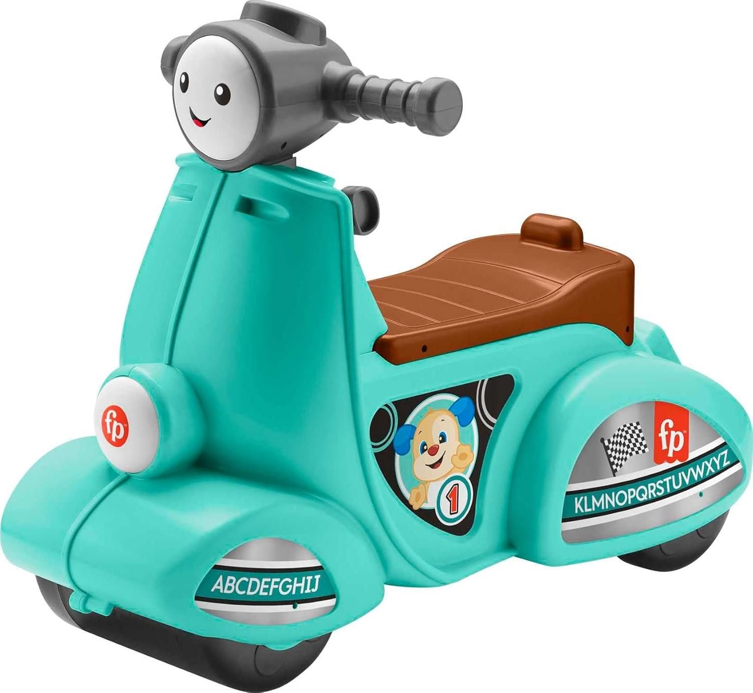 Fisher-Price Laugh & Learn Toddler Ride-On Toy, Smart Stages Cruise Along Scooter with Lights Music and Learning for Ages 1 Year and Up (Amazon Exclusive)