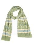 STYLE SHOES Female Stole/Scarf For Girl/Ladies Colour- Green Soft Cotton Blend Ethnic Pattern Solid Scarves(ST-82GREEN1)