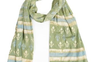 STYLE SHOES Female Stole/Scarf For Girl/Ladies Colour- Green Soft Cotton Blend Ethnic Pattern Solid Scarves(ST-82GREEN1)